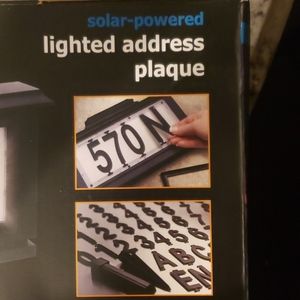 Accents - NEW Solar Lighted Address Plaque Accents - NEW Solar Lighted Address Plaque